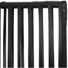 vidaXL Paravent 4-tlg. Schwarz Poly Rattan