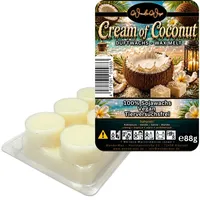 WonderWax Duftwachs WonderWax® Duftriegel 6 x Duftwachs Kreise Weiß, 100% Sojawachs (Cream of Coconut), Duftrichtung: Cream of Coconut