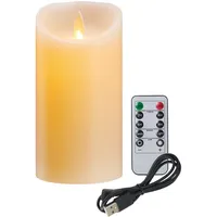 Koelaa Wiederaufladbare LED Kerzen, Batteriebetrieben, Flammenlos Mit Fernbedienung Und Timer - Für Party, Zimmer, Halloween, Weihnachtsdekoration (7.5*10cm)