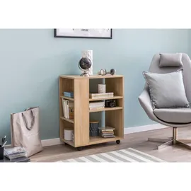 KADIMA DESIGN Regal `Brenta`: Elegantes Multifunktionsmöbel, Rollen, viel Stauraum Beige, Holz, Rechteckig, 60x75x35 cm, Arbeitszimmer, Container