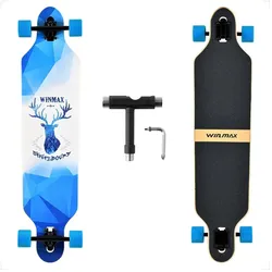 Twin Tip Skateboard Longboard Elk 8 Lagen, ABEC 11