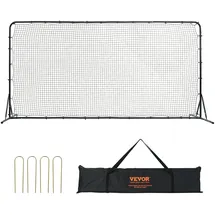 Vevor Fußballtor Schwarz 366 x 121 x 183 cm