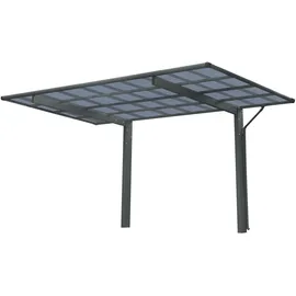 Ximax Carport Wing 2,80 x 5,31 m anthrazit mit Regenrinne