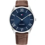 Tommy Hilfiger Analog Quarzuhr für Herren mit Edelstahl- oder Lederarmband