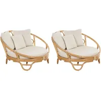 Sonneninsel 2er Set Rossano Rattan Naturfarben