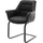 DeLife Freischwinger Kaira-Flex Echt-Leder Schwarz Freischwinger flach Schwarz