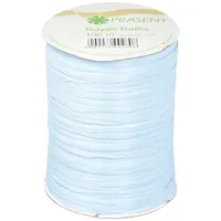 Präsent Rayon Raffia Bastband hellblau, 100 m Dekoband zum Einpacken von Geschenken, Verzieren & Basteln festlicher Dekos, Schleifenband für besondere Anlässe
