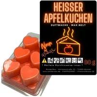 WonderWax Duftwachs WonderWax® Neon Duftwachs 6 Herzen (Heißer Apfelkuchen), Duftrichtung: Heißer Apfelkuchen