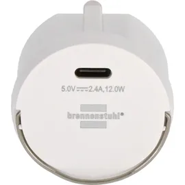 Brennenstuhl Steckdosenadapter USB-C Weiß