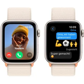 Apple Watch SE 2023 GPS + Cellular 44 mm Aluminiumgehäuse polarstern, Sport Loop polarstern