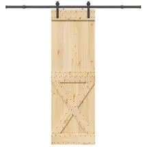 vidaXL Narvik rechts 70 x 210 cm Natürlich/Schwarz