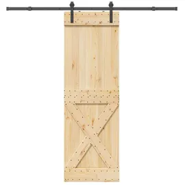 vidaXL Narvik rechts 70 x 210 cm Natürlich/Schwarz