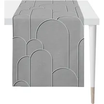 APELT Tischläufer »Vision, LOFT STYLE, Jacquard«, grau ¦ Synthetik ¦ Maße (cm): B: 44