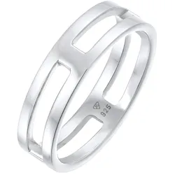 KUZZOI Herren Bandring Steg Massiv 925 Silber Herrenschmuck   