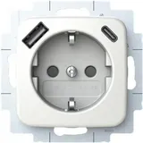 Busch-Jaeger SCHUKO USB-Steckdose, A/C Reflex SI, alpinweiß 20 EUCB2USBAC-214