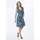 GOLDNER Abendkleid Wickeloptik Blau 44