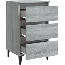 vidaXL Nachtschrank mit Metallbeinen 40 x 35 x 69 cm Grau