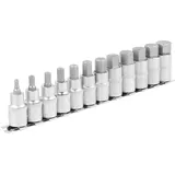 CPROSP 12-tlg Inbus Nuss Satz 1/2'' mit aufsteckschiene, Innensechskant Nuss Satz,Inbus Nuss 5 6 7 8 10 12 14 16 17 18 19 22 mm, Imbusnussen Satz 1/2, Außensechskant 1/2 zoll für Schlagschrauber