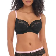 Freya BH Offbeat Undewired Side Support Bra schwarz, I 75 Damen