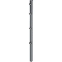 GAH Alberts Alberts Zaunpfosten mit Klemmlasche, Bohrabstand 40 cm, Höhe 80 cm, Doppelstabmattenzaun, anthrazit