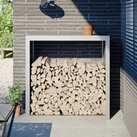VidaXL Brennholzregal 100x40x100 cm Edelstahl