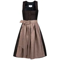 Edelnice Midi Dirndl Dorothea beige, schwarz 36