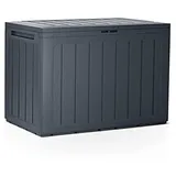 rg-vertrieb Gartenbox Boarde 190L – Auflagenbox Kunststoff Modern, Kissenbox für Garten & Balkon, Gartentruhe Wetterfest, Box Abschließbar (Anthrazit)