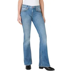 Pepe Jeans für Damen. PL204841 Blaue Schlaghosen (27/30), Lässig, Baumwolle, Denim, Nachhaltig