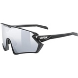 Uvex sportstyle 231 2.0 Set - Sportbrille für Damen und Herren - inkl. Wechselscheiben - beschlagfrei - black matt/silver - one size