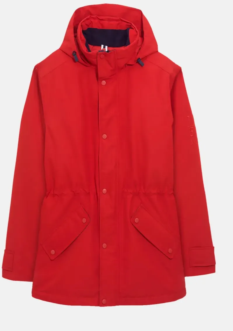 Aigle Regenjacke Copeland Gefüttert Rot Parka