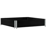 vidaXL Paletten-Aufsatzrahmen 100 x 100 x 21,5 cm Schwarz