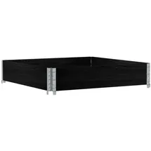 vidaXL Paletten-Aufsatzrahmen 100 x 100 x 21,5 cm Schwarz