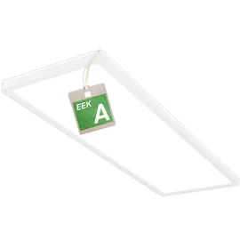 Brilo BRILONER - LED Deckenleuchte Effizienzklasse A, ca. 50.000h Licht, 14W bei 3000lm, LED Panel flach, helle energiesparende Deckenlampe Wohnzimmer, Küchenlampe, Wohnzimmerlampe 58x20x3 cm, Weiß