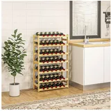 Homcom Weinregal 63 x 25 x 102 cm Beige