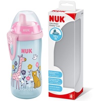 NUK Trinkflasche Kiddy Cup 300 ml Giraffe (pink),