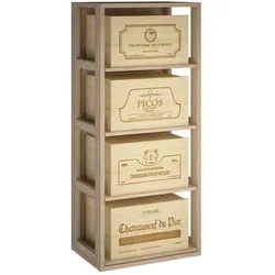 Godello Serie Weinregal aus massiver Eiche 4 Holzkisten
