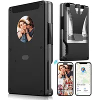 EPROICKS Geldbörse Herren Slim Wallet mit Tintenbildschirm - E-Ink Kartenetui Herren mit RFID-Schutz, Geldbeutel Herren Kreditkartenetui Minimalistische Smart Portmonee für Herren (Schwarz)