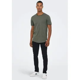 Only & Sons Herren ONSBENNE LONGY TEE NF 7822 Noos T-Shirt, Castor gray), M
