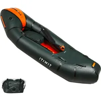 Kajak Packraft 500 aufblasbar TPU Fluss wasserdichter RV 1-Sitzer - PR500, grün|orange, EINHEITSGRÖSSE