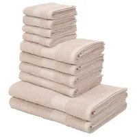OTTO home Melli Handtuchset 2 Duschtücher 70 x 140 cm, 4 Handtücher 50 x 100 cm, 4 Gästetücher 30 x 50 cm beige 10 St.