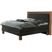 Hasena Boxspringbett 140-180 cm Braun / Dunkelgrau, Liegefläche:160 x 200 cm, Topper:Superio-Topper