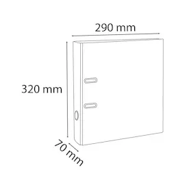 Exacompta 10x Ordner Prem'Touch PVC, Rücken 70mm, 32x29cm A4 Maxi, Weiß, 53748E
