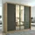 A&J MöbelLand Drehtürenschrank VIVO 200 x 215 x 59,5 cm Braun/Graphit