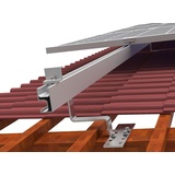 Solarmodul Dachhalterung Alu Montageschiene Ziegeldach Dachträger Set für 2 Solarmodule 30mm mit max 114cm Breite je Modul