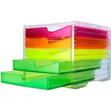 styro Schubladenbox styroswingbox NEONline neon multi-color 275-8430.2624, DIN C4 mit 5 Schubladen