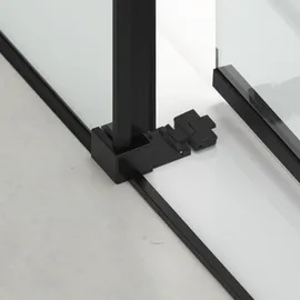 Swiss Aqua Technologies SAT TEX Rechteckige Duschkabine mit Schiebetür rechts 120 x 195 cm schwarz/matt SIKOTEXDBB120S80