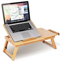 EBUY Laptop Tablett Höhenverstellbarer Tabletttisch aus Bambus, klappbarer Laptoptisch, (1-tlg)