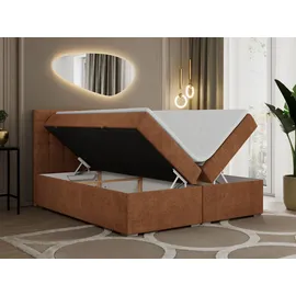 MKS Boxspringbett 160 x 200 cm H3 Orange