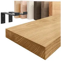 LAMO MANUFAKTUR Wandregal 40 x 40 x 40 cm Braun