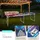 Tectake Bierpongtisch 61 cm x 234 cm x 71 cm Bunt
